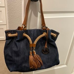 Jean material Michael Kors sachel bag